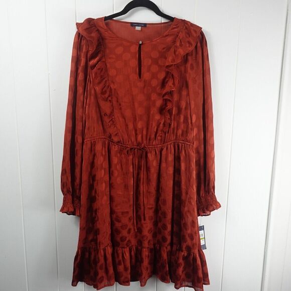 Tommy Hilfiger Womens Ruffled Polka Dot Dress Size 14 - Picture 3 of 14